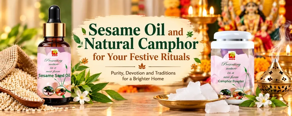 Sesame Oil and Natural Camphor for Your Festive Rituals